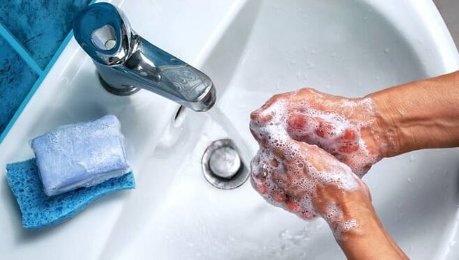 ล้างมือจากปรสิต